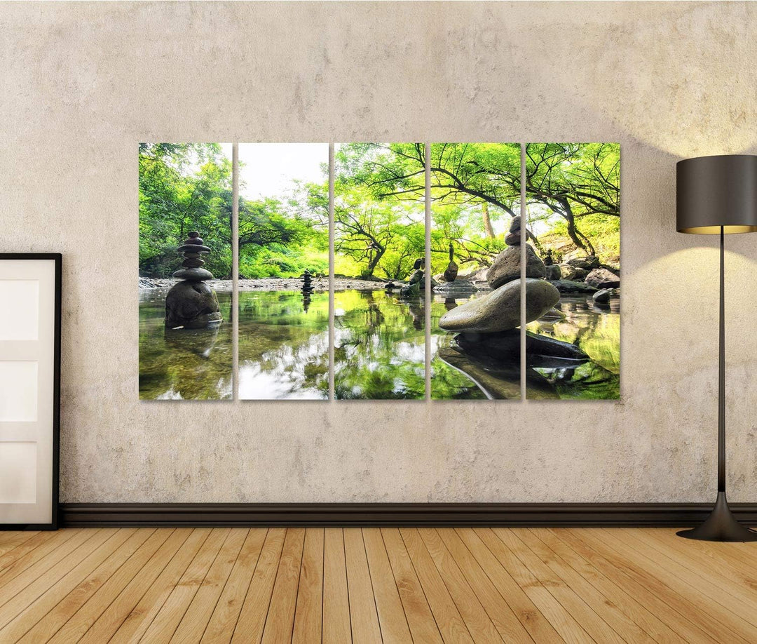 islandburner Bild auf Leinwand Zen Meditation Landschaft Ruhe Spirituelle Natur Umwelt Stein Balance