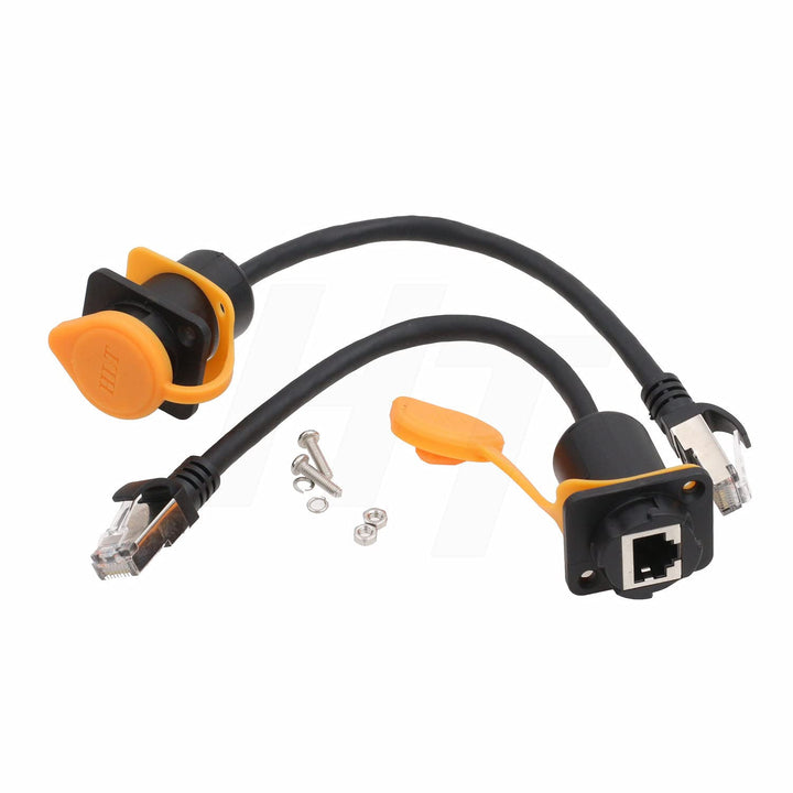 LAN-Ethernet-Netzwerk-Verlängerungskabel, RJ45-Verlängerungskabel, Panelmontage, Buchse, wasserdicht