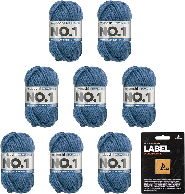 myboshi No.1 Wolle zum Häkeln und Stricken, Schnellstrickgarn, langlebige Mützenwolle, Strickwolle,