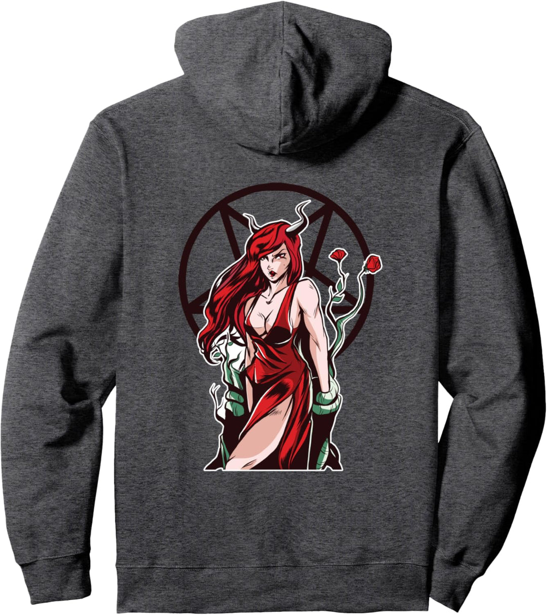 Baphomet Dämon Satan Pentagramm Halloween Lilith Luzifer Pullover Hoodie