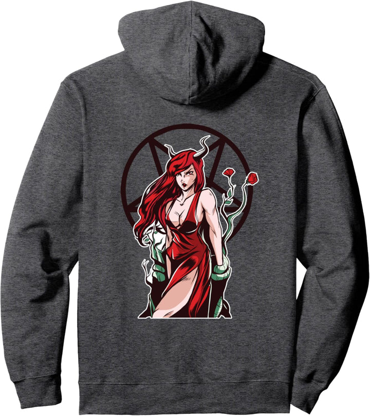 Baphomet Dämon Satan Pentagramm Halloween Lilith Luzifer Pullover Hoodie