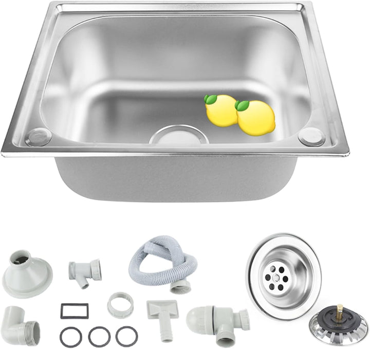 Edelstahlspüle Campingspüle - -Edelstahlspüle Einbauspüle Aufbauspüle Spülbecken Spüle Küchenspüle-E