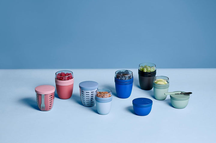 Mepal - Lunchpot Duo Pack – Gross &amp; Klein – praktischer Müslibecher, Joghurtbecher, To go Becher – G