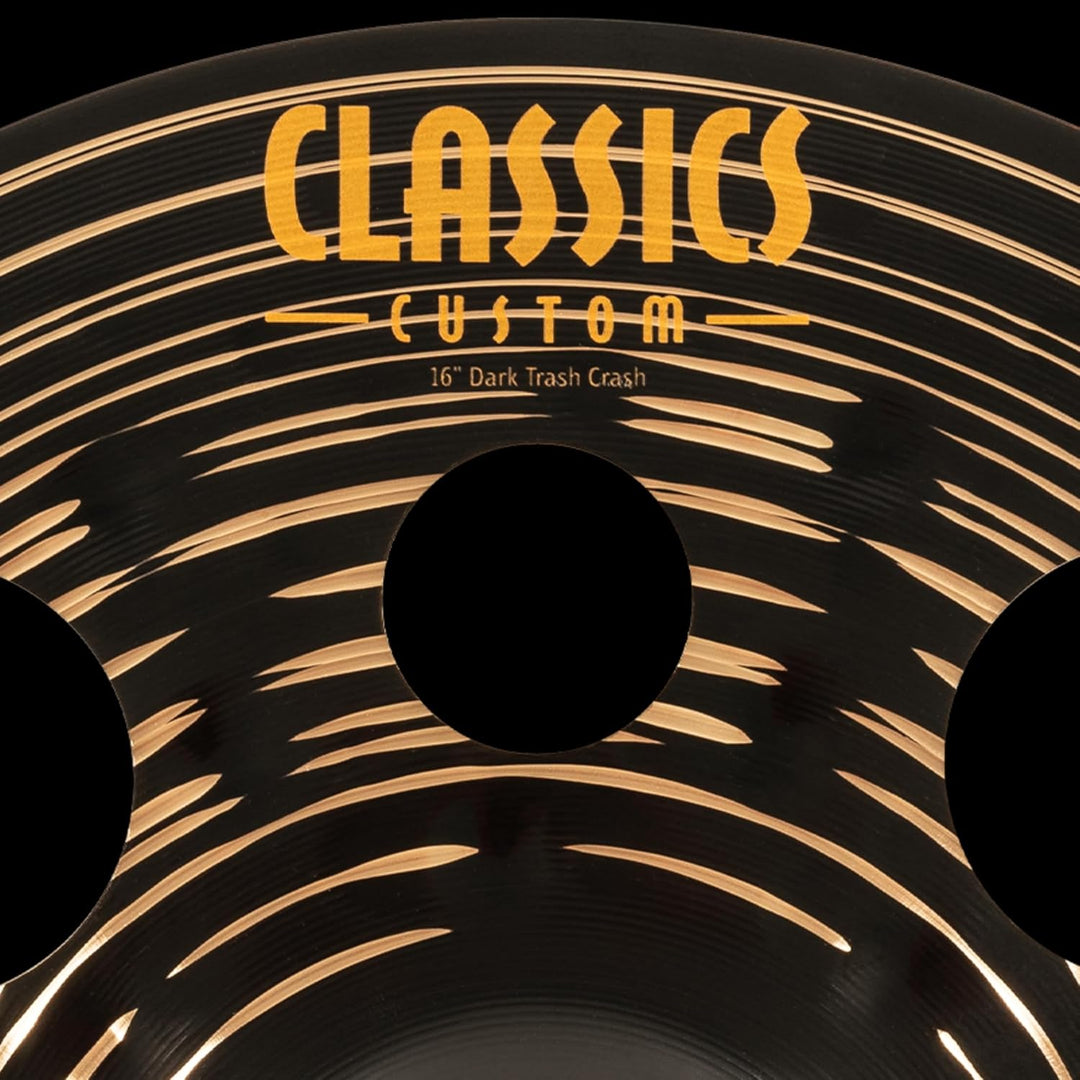 Meinl Cymbals Classics Custom Dark Trash Crash 16 Zoll (Video) Schlagzeug Becken (40,64cm) B12 Bronz