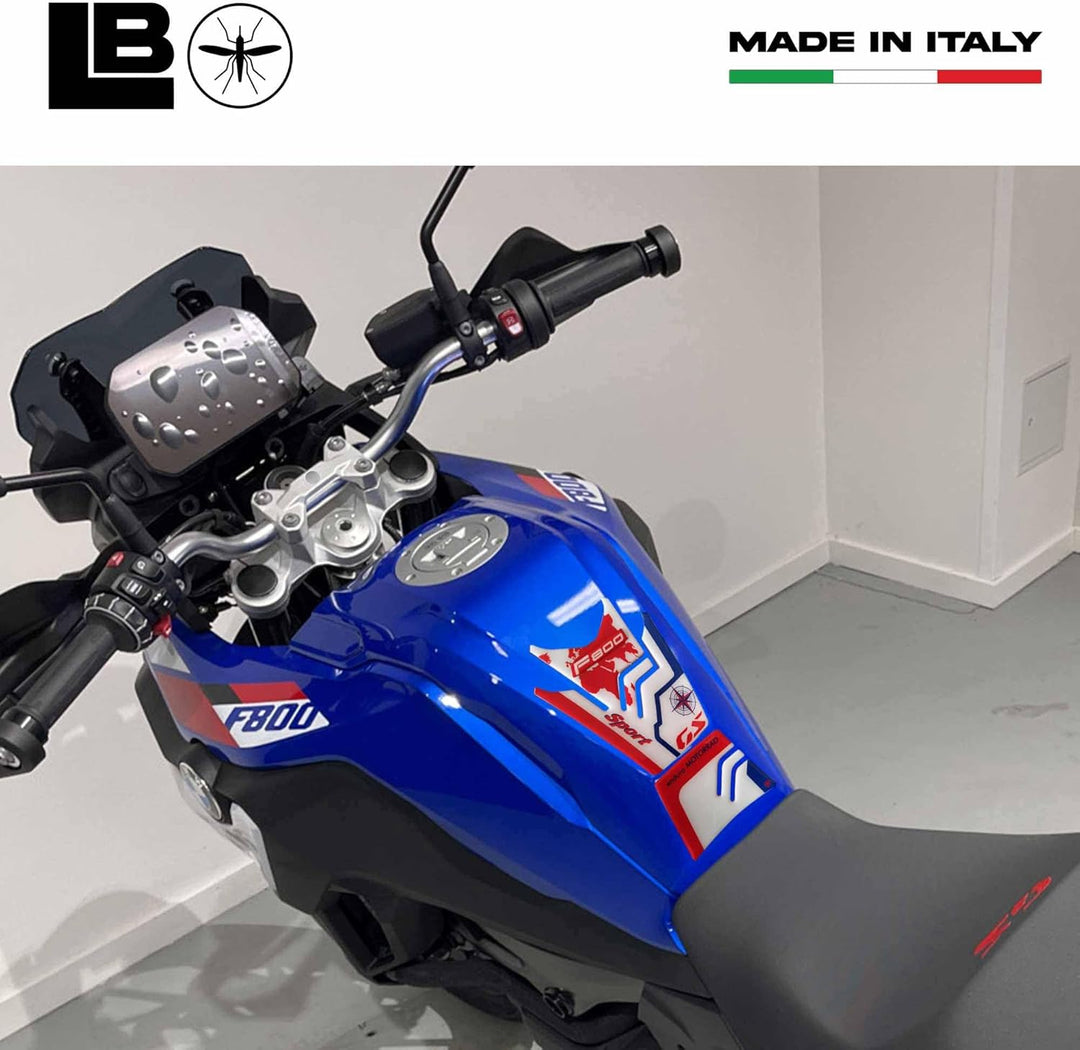 LABELBIKE 3D Aufkleber Motorrad Tankpad kompatibel mit BMW | F800 GS 2024, Harzschutz, Kratzfestigke