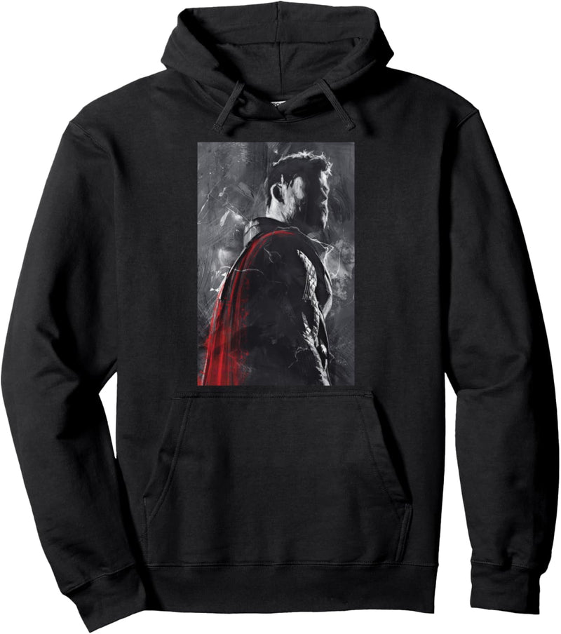 Marvel Avengers Thor Red Painted Portrait Pullover Hoodie