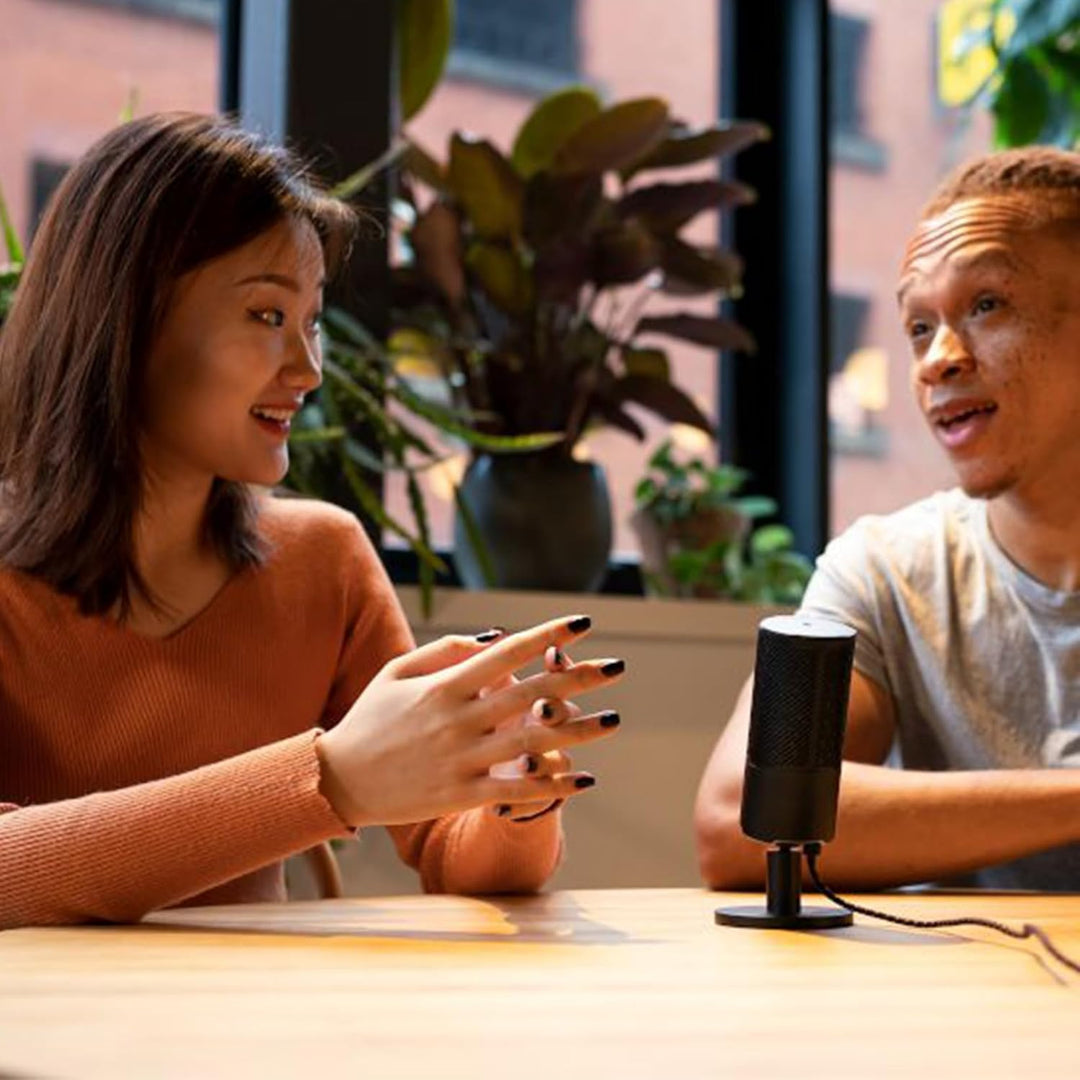 JBL Quantum Stream Mikrophon – USB-Mikrofon mit zweifachem Kondensator für Streaming, Aufnahmen und