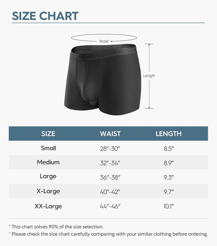 DAVID ARCHY Herren Boxershorts Mehrfachpack, Mirco Modal Stretcken Klassischer Retroshorts, Unterhos