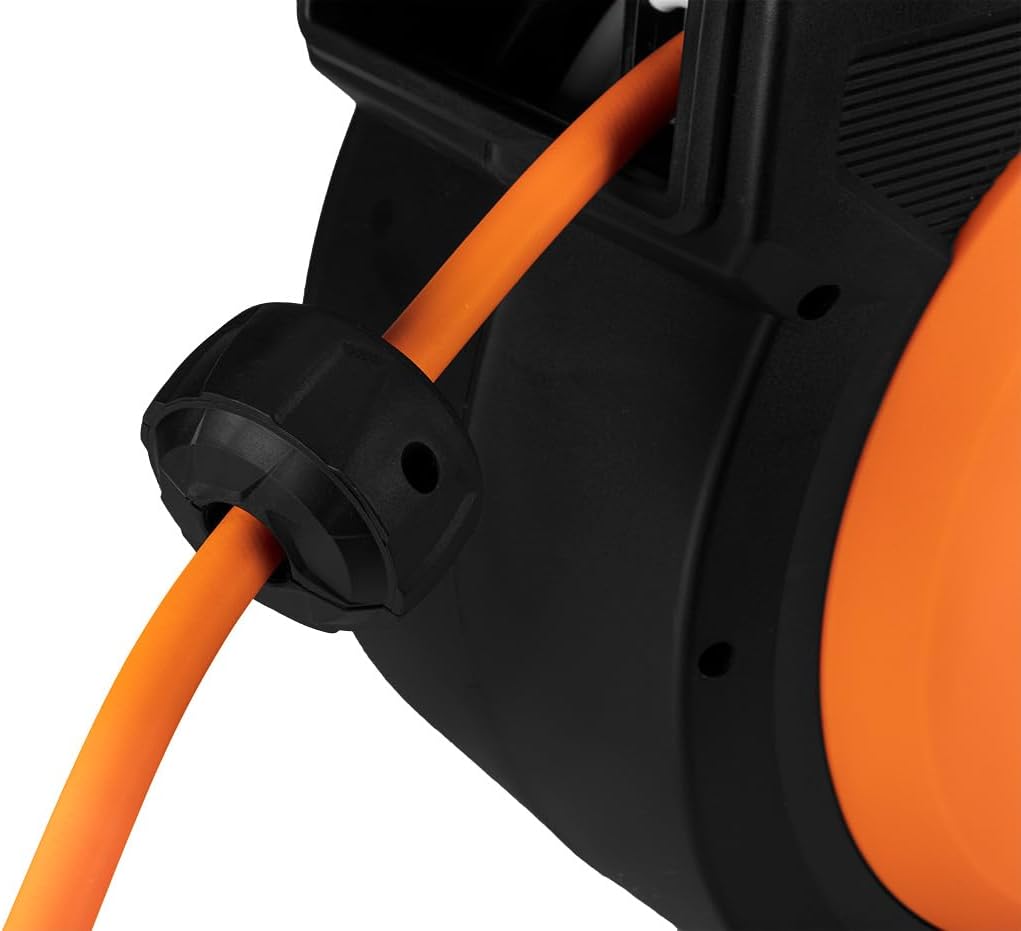 NEO TOOLS Automatik Schlauchtrommel Schlauchlänge 15m (20 Bar max. Arbeitsdruck) | Druckluftschlauch
