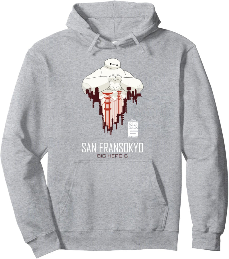 Disney Big Hero 6 TV Series Baymax Loves San Fransokyo Pullover Hoodie