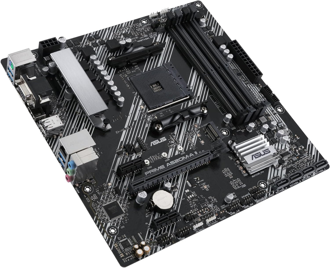 ASUS Prime A520M-A II/CSM Mainboard Sockel AM4 (AMD Ryzen, Micro-ATX, M.2, 1Gbit/s-Ethernet, SATA 6G