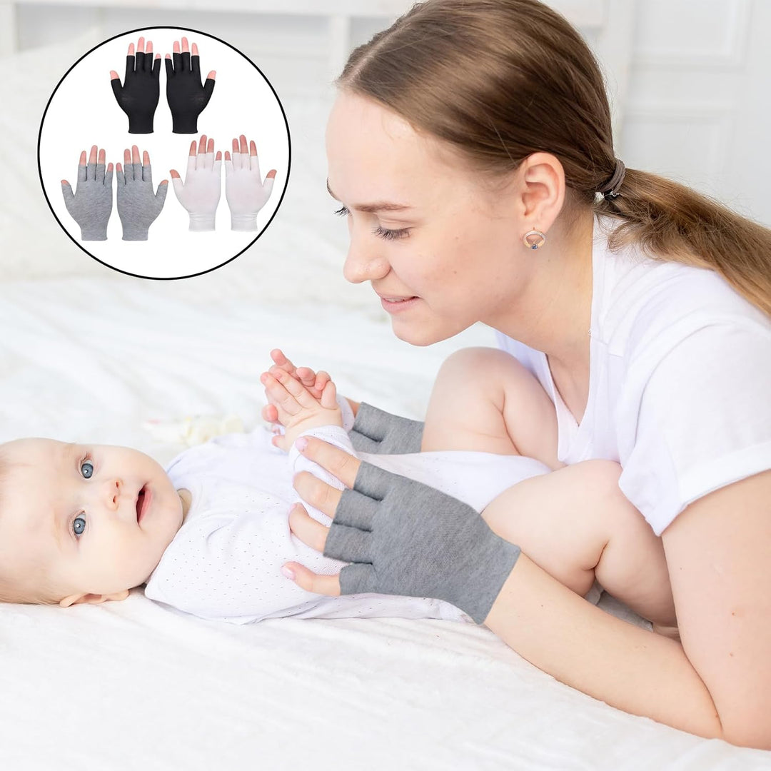 9 Paar Baumwollhandschuhe Fingerlos Fingerlose Baumwollhandschuhe Baumwollhandschuhe Ohne Finger Bau