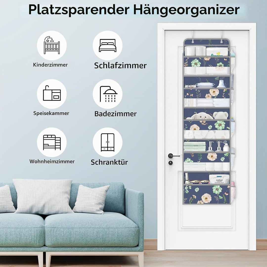 Clastyle Blumen Tür Hängeaufbewahrung Blätter Hängeorganizer für Camping Bad Schrank Schlafzimmer Mä