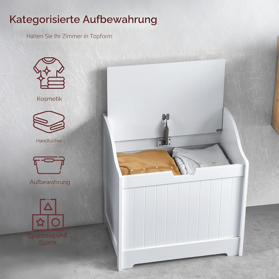 Home Discount priano Badezimmer Schrank Schrank Brust Mülleimer Holzkorb Einheit Wäschesack, Weiss