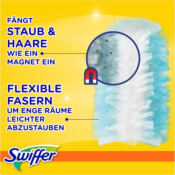 Swiffer Staubmagnet 3x18 Nachfülltücher, Fängt Und Schliesst 3-mal Mehr Staub Und Haare Ein Als Herk