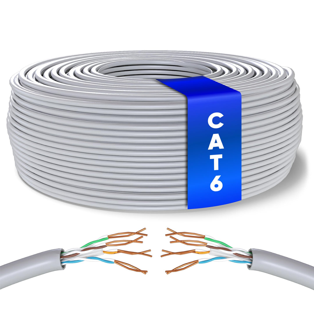 Mr. Tronic 50m Ethernet Netzwerkkabel Cat 6, LAN Netzwerkkabel Für Schnelle &amp; Zuverlässige Internet,