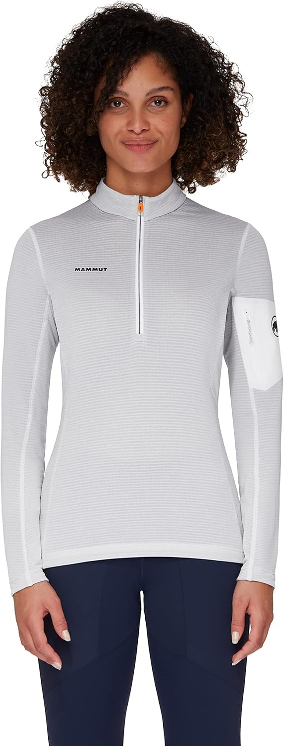 Mammut Damen Aenergy Light Half Midlayer Pullover L White/Highway, L White/Highway