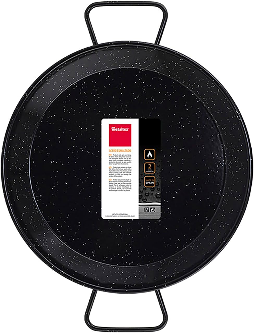 Metaltex - Paellabehälter aus emailliertem Stahl, 3 Portionen, 28 cm Emaille 3 Raciones, Emaille 3 R