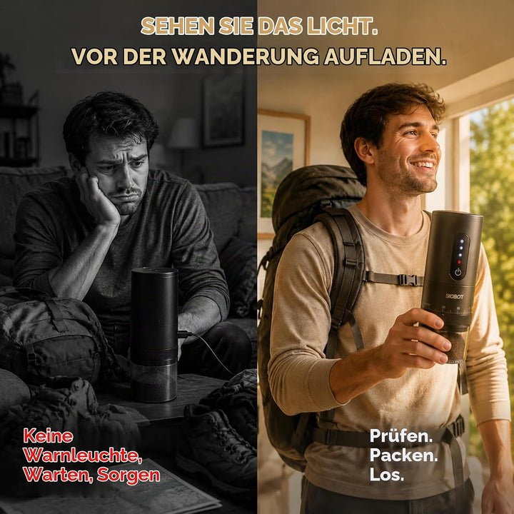 SIGBOT Elektrische Kaffeemühle mit Kegelmahlwerk – 38 Externe Mahlstufen, Konische Keramikmahlwerke