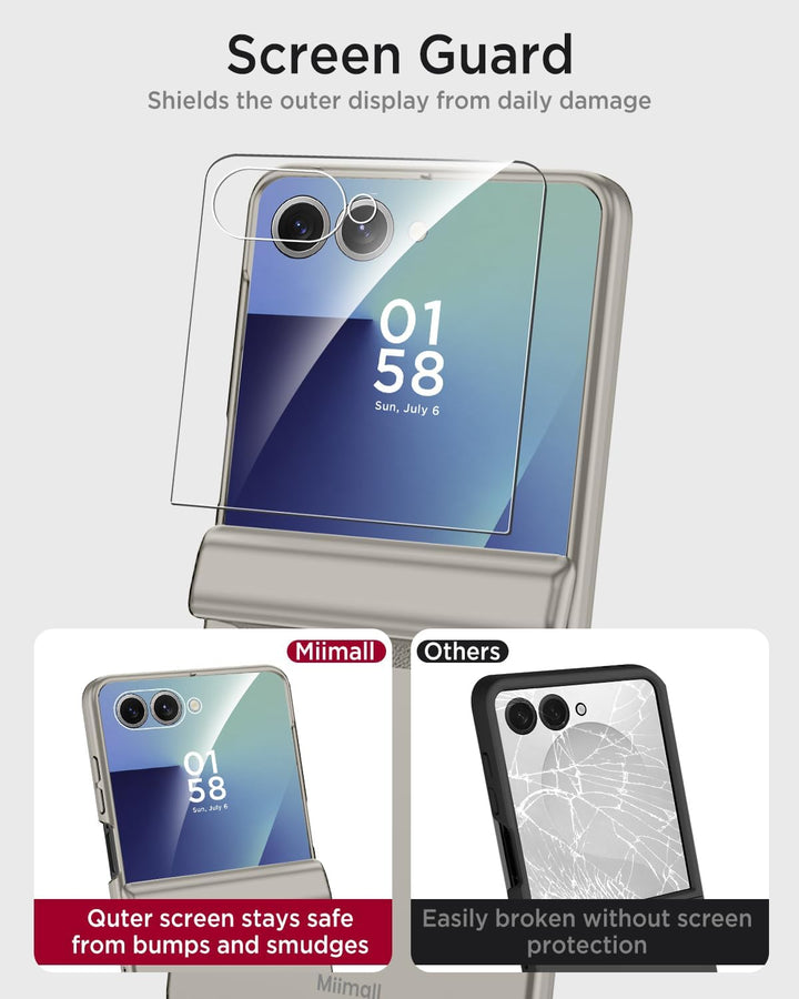 Miimall Kompatibel mit Samsung Galaxy Z Flip 7 Hülle mit Scharnierschutz Magnetischer [Externer Bild