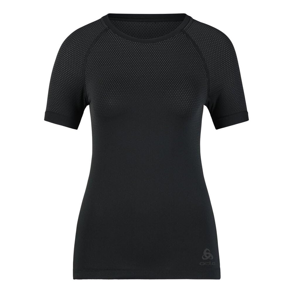 Odlo Damen Bl Top Crew Neck S/S Performance Light E T-Shirt XL Schwarz, XL Schwarz