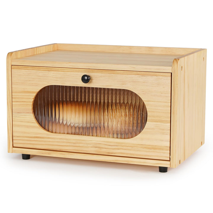 GUUSII HOME Brotkasten Holz Brotbox Küchentheke Brotaufbewahrung Zirbenholz Brot Aufbewahrungsbox Kü