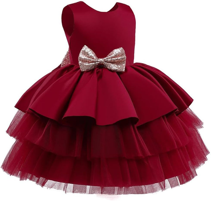 Lito Angels Elegantes Kleid Hochzeit Blumenmädchen Ballkleid Tüllkleid Taufkleid mit Stirnband für B