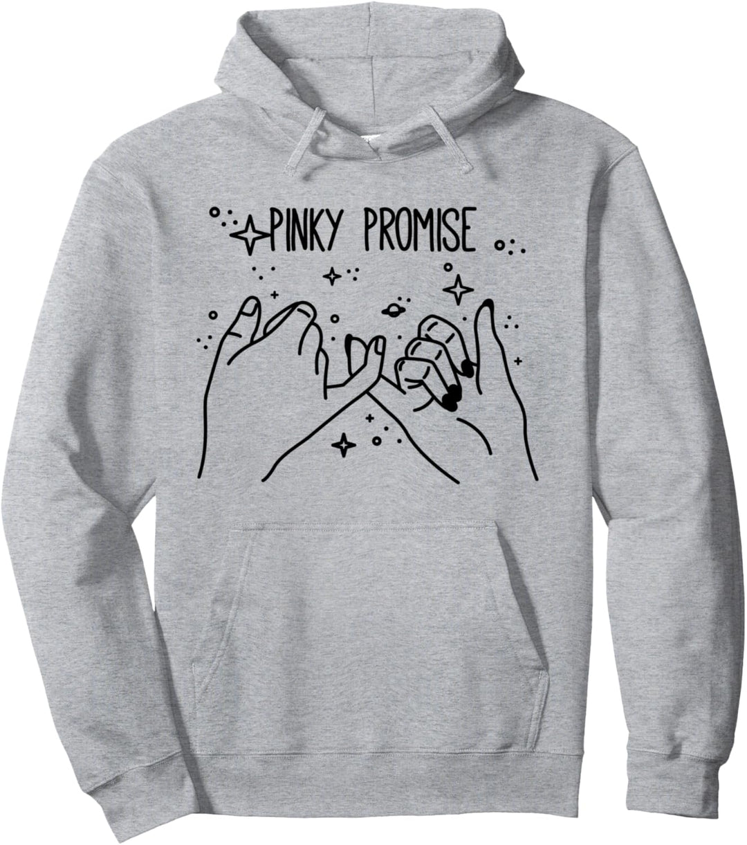 Enjoy Cool The Pinky Promise & Be Honest Illustration Quotes Pullover Hoodie
