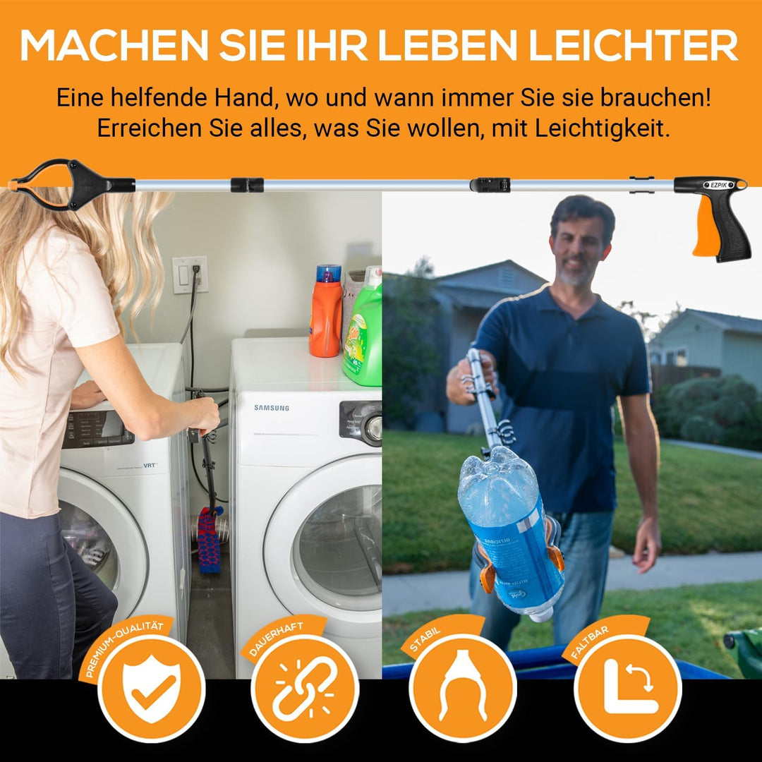 EZPIK 1 x 110 cm Greifer für Senioren mit Magnet-Greifarm, Robuste Greifzangen für Senioren und Mens