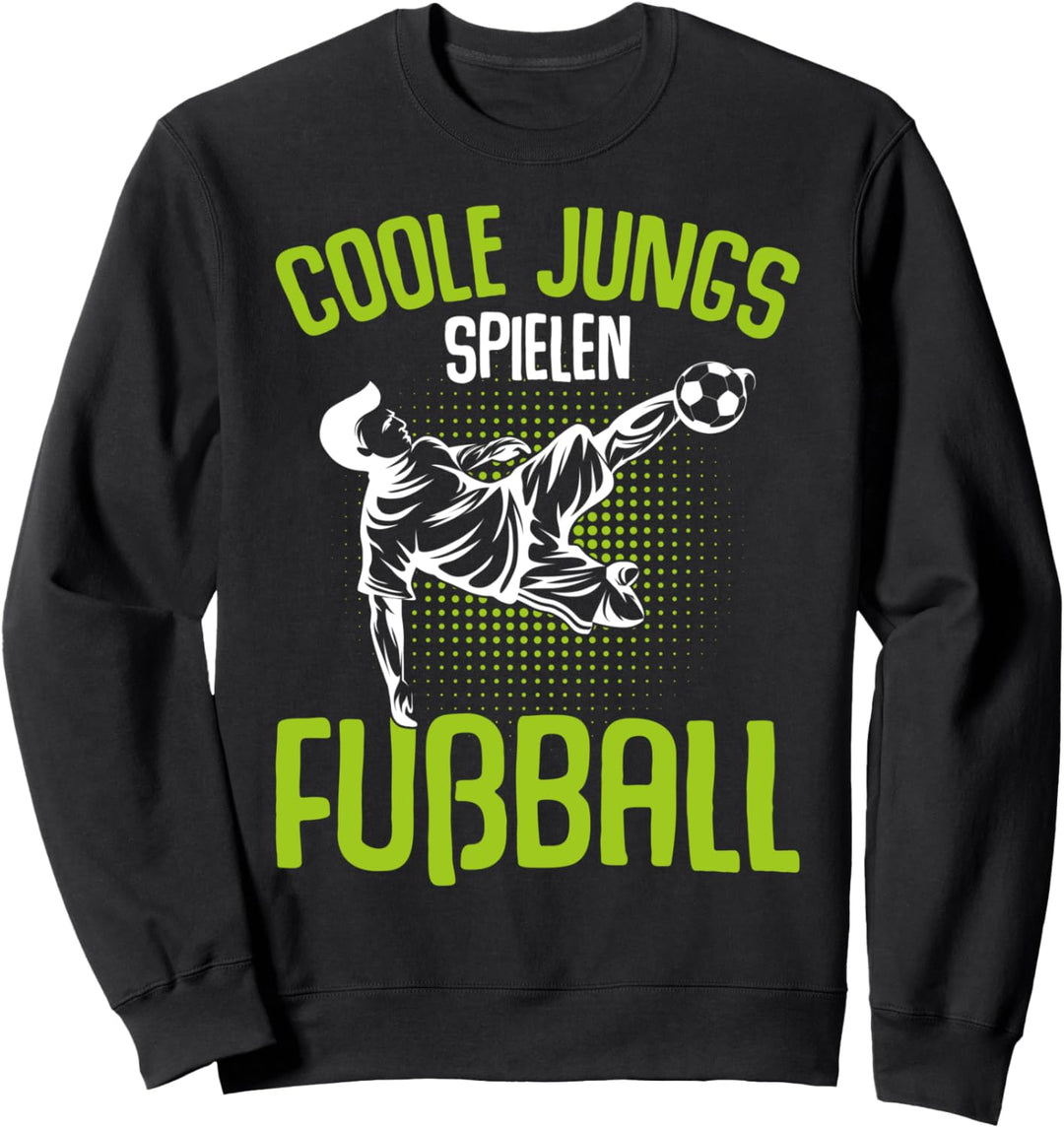 Coole Jungs spielen Fussball Fussballer Kinder Jungen Sweatshirt