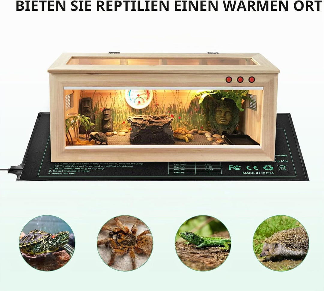 RIOGOO Heizmatte Wärmematte für Sämling Germination und Haustier,Wasserkultur-Samen-Reptil-Betriebsh