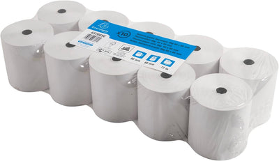 Exacompta 43706SE 10er Pack Thermopapierrollen 1-lagig, Breite: 80mm, Länge 72m, Durchmesser Kern: 1