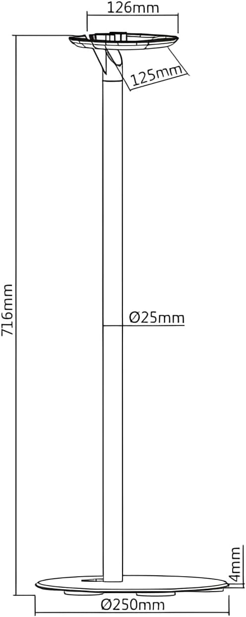 2 x Ständer für SONOS ONE/SL und Play 1 Lautsprecher Boxen Halter Lautsprecherständer Play:1 Weiss w