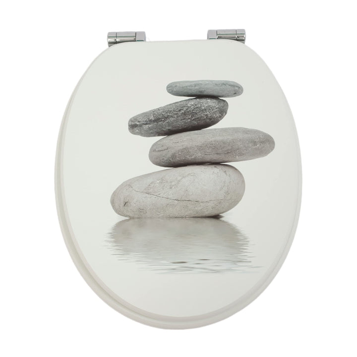 MDF-Toilettensitz mit Soft-Close-Mechanismus, O-förmiger Toilettensitz mit verstellbaren Scharnieren