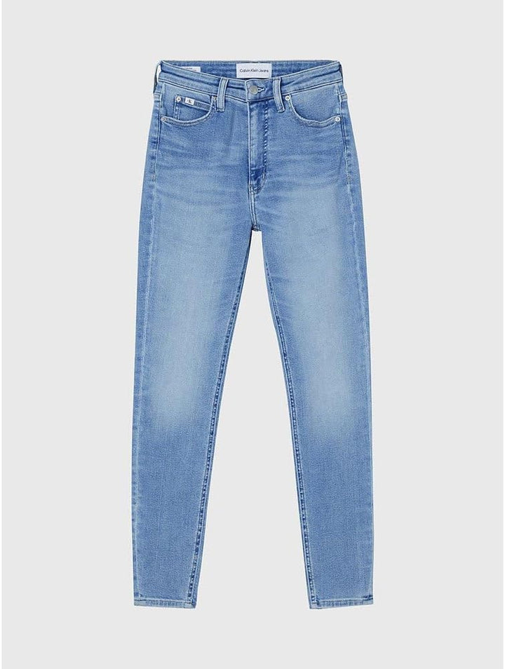Calvin Klein Jeans Damen Hohe Taille, Super Skinny Knöchel Hose 32 Denim Light, 32 Denim Light