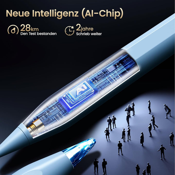 BAZO Stift für iPad Apple - 2018-2024 Pencil 2.Generation Schnellladeleistung Palm Rejection Neigung