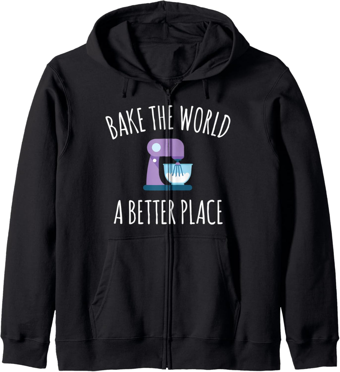 Der Welt einen besseren Platz backen Violetter Standmixer Kapuzenjacke