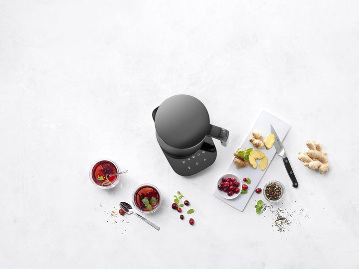 ZWILLING ENFINIGY Wasserkocher Pro mit Temperatureinstellung, Edelstahl-Kalkfilter & Warmhaltefunkti