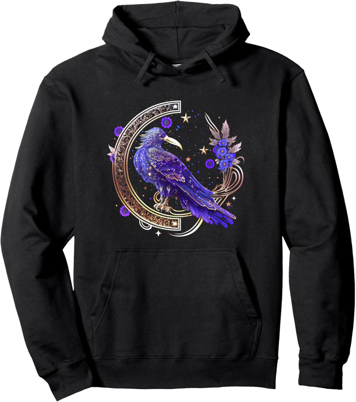 Mystische Krähe, Rabenvögel, nordisch, keltisch, Wicca, Morrigan Pullover Hoodie