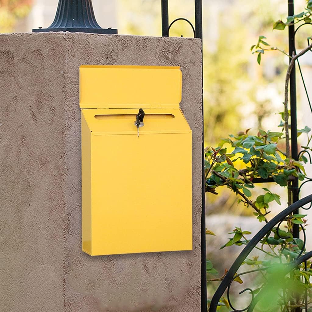 MagiDeal Vertikaler Briefkasten Hängende Sicherheits-Einwurfbox Langlebige Umschläge Zeitungen Siche