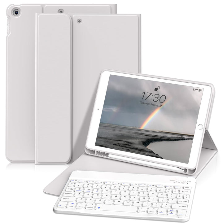 Tastatur Hülle für iPad 9. Generation / 8. Generation / 7.Generation 10,2 Zoll, Magnetisch Abnehmbar