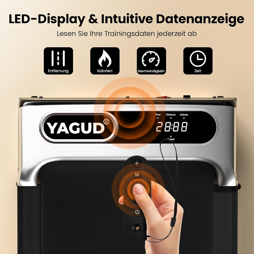 Laufband mit Steigung, Walking Pad, Laufband für Zuhause mit Neigung, 1-6km/h Walking Pad für Zuhaus