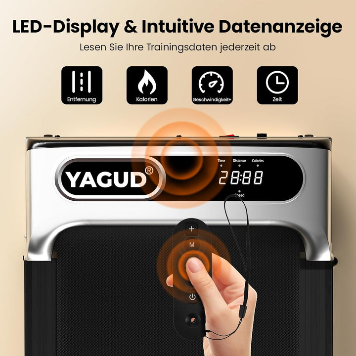 Laufband mit Steigung, Walking Pad, Laufband für Zuhause mit Neigung, 1-6km/h Walking Pad für Zuhaus