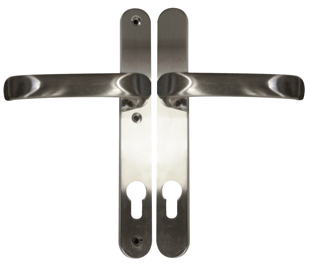 Alpertec 40320010 Schmalrahmengarnitur Schutzbeschlag Schildgarnitur Wechselgarnitur 92 mm, Vierkant