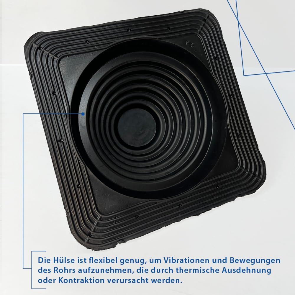 Rohrmanschette 6-146mm, Nr. 3 von Nordbleche für Trapezbleche, Dachpfannenbleche, Trapezprofile