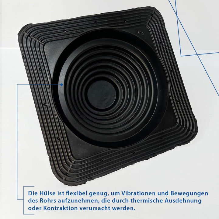 Rohrmanschette 6-146mm, Nr. 3 von Nordbleche für Trapezbleche, Dachpfannenbleche, Trapezprofile