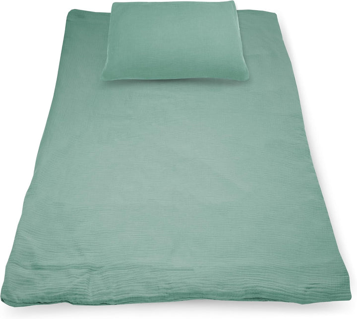 PinkZebra Kinderbettwäsche Musselin 100 x 135 cm + 40 x 60 cm,Bettwäsche aus 100% Bio-Baumwolle Ohne