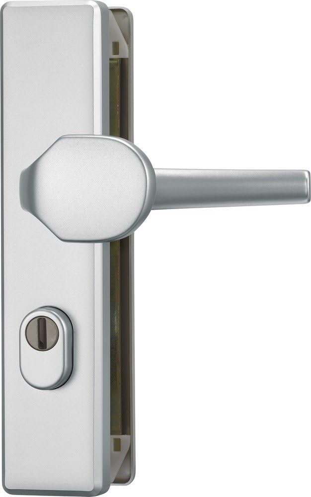 ABUS Tür-Schutzbeschlag KLZS714 F1, mit Zylinderschutz eckig, aluminium, 20354 Wechselgarnitur F1 Al