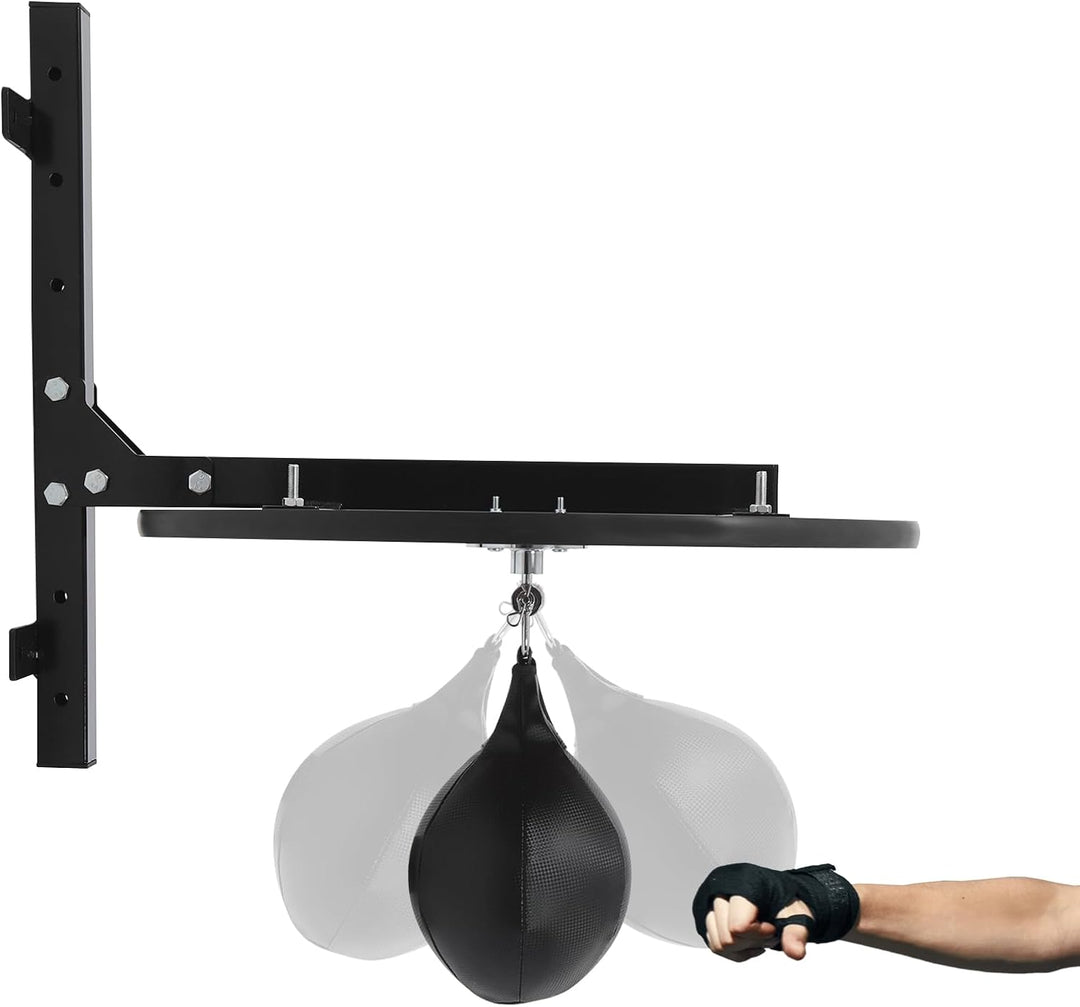 Robuste Speedball Boxanlage mit 360° drehbarem Punchingball, stabile Box Plattform mit schalldämpfen
