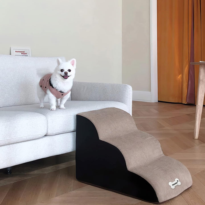 Galatée Haustiertreppe, waschbarer Bezug mit Reissverschluss, abnehmbare Haustierrampe, Hundestufen